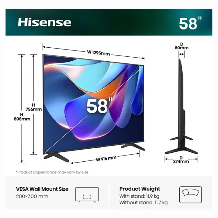 Alles HISENSE TV 58A6S