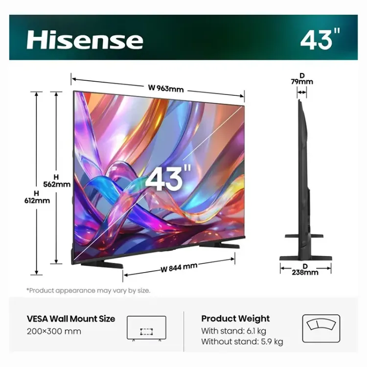 Alles HISENSE TV 43E7S
