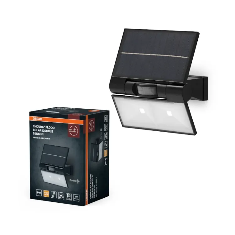 Alles LEDVANCE LED reflektor ENDURA FLOOD SOLAR DOUBLE SENSOR