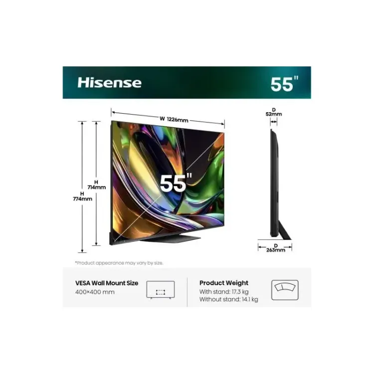 Alles HISENSE RGB Mini LED TV 55UR8S