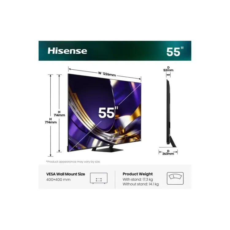 Alles HISENSE ULED TV 55U7S PRO
