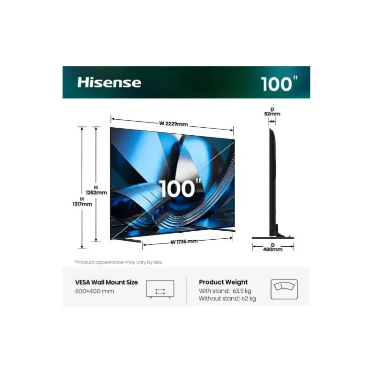 Alles HISENSE ULED TV 100U7SE
