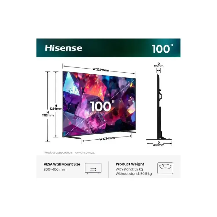 Alles HISENSE Hi-QLED TV 100E7S PRO