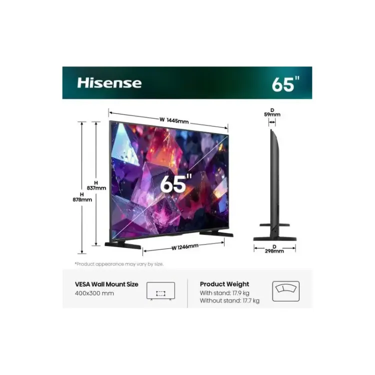 Alles HISENSE Hi-QLED TV 65E7S PRO