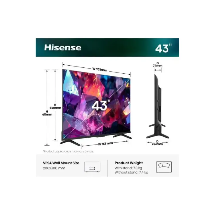 Alles HISENSE Hi-QLED TV 43E7S PRO