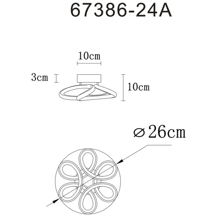 Alles GLOBO LED stropna svjetiljka MELISAND 67386-24A