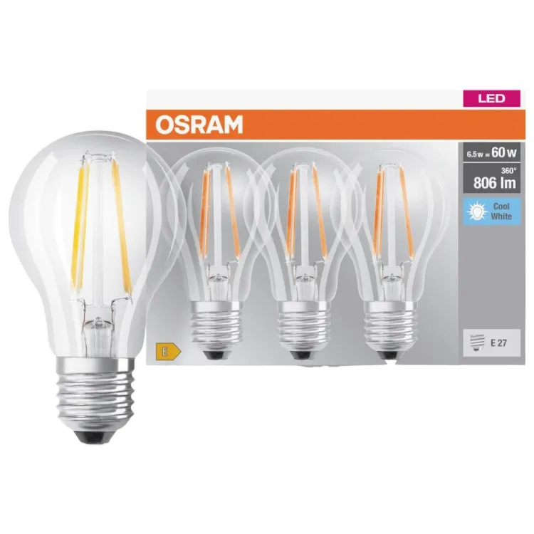 Alles OSRAM LED žarulja CLAS A 60 FILAMENT 6,5W/4000K 3/1