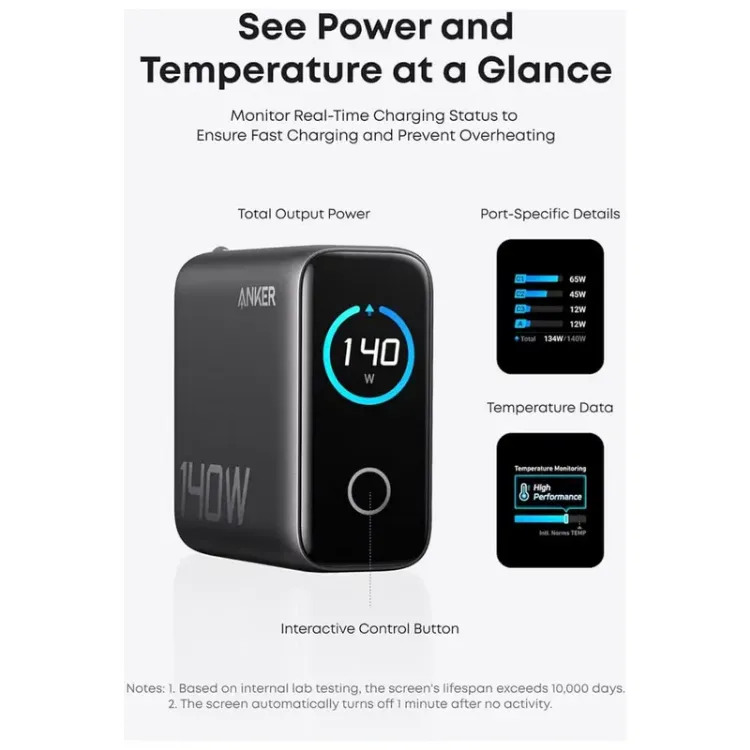Alles ANKER punjač za prijenosno računalo 140W DARK GRAY