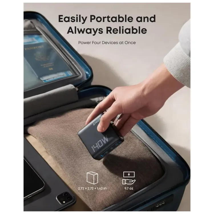 Alles ANKER punjač za prijenosno računalo 140W DARK GRAY