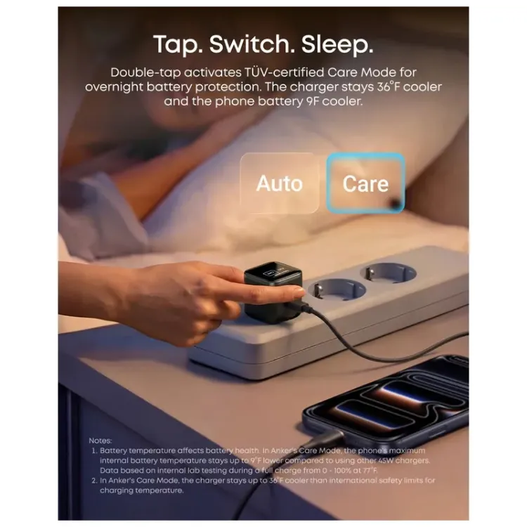 Alles ANKER punjač NANO 45W SMART DISPLAY CRNI