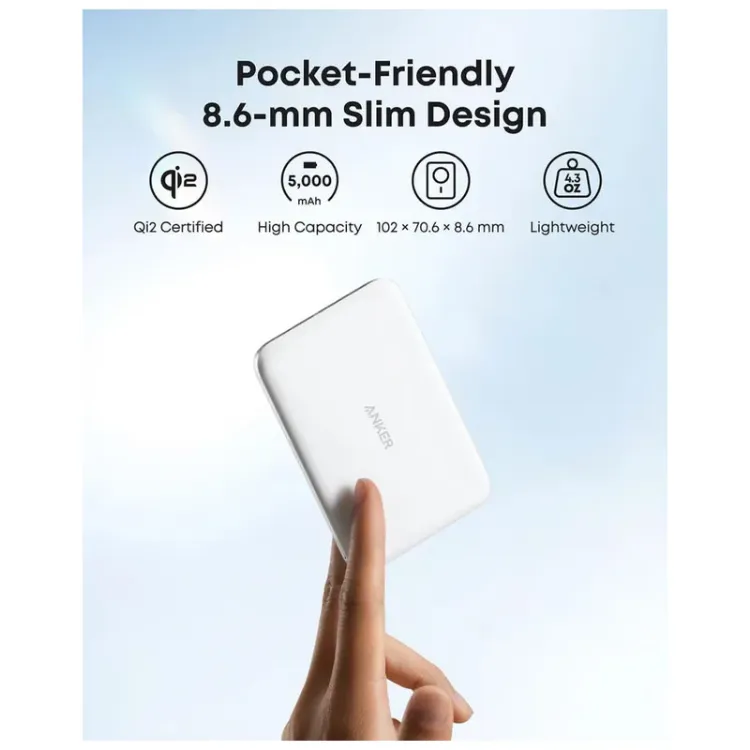 Alles ANKER power bank NANO 5000 mAh SLIM BIJELI