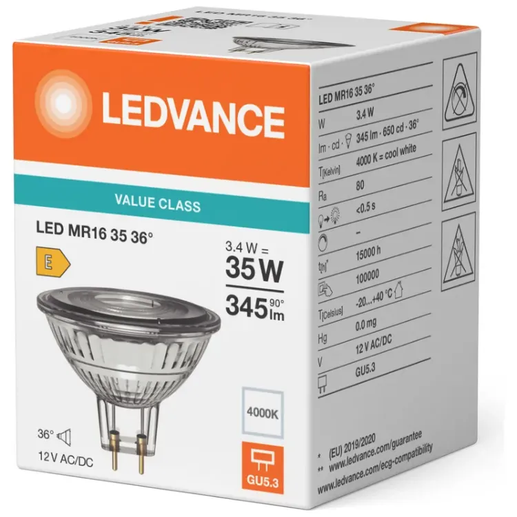 Alles LEDVANCE LED žarulja MR16 35 36° V 3.4W 840 GU5.3