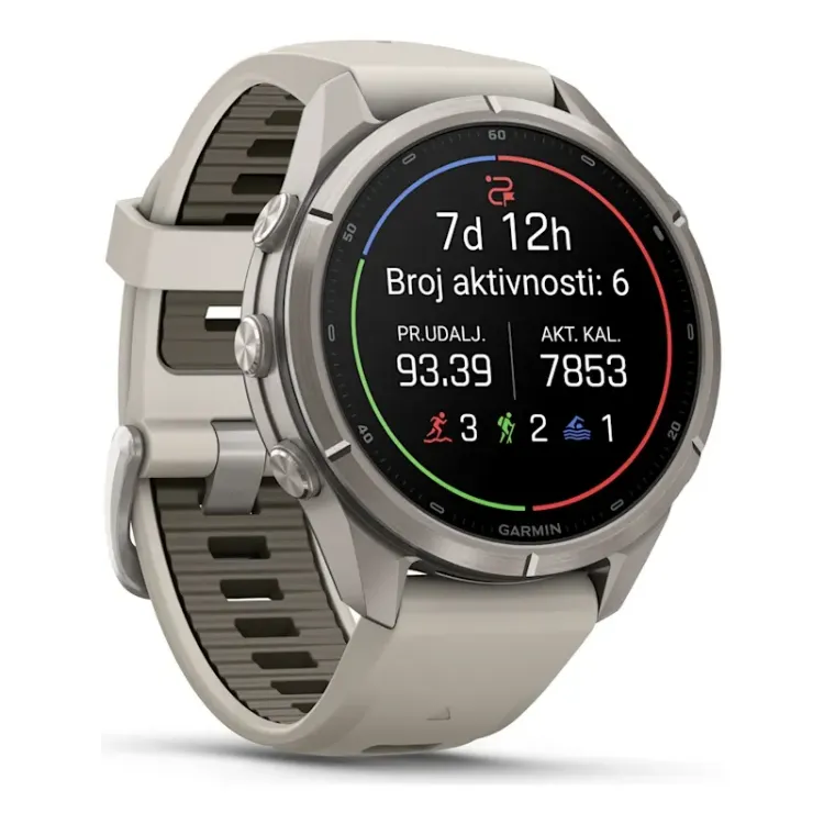 Alles GARMIN pametni sat FENIX 9 PRO 43mm Fog gray/Dark sandstone