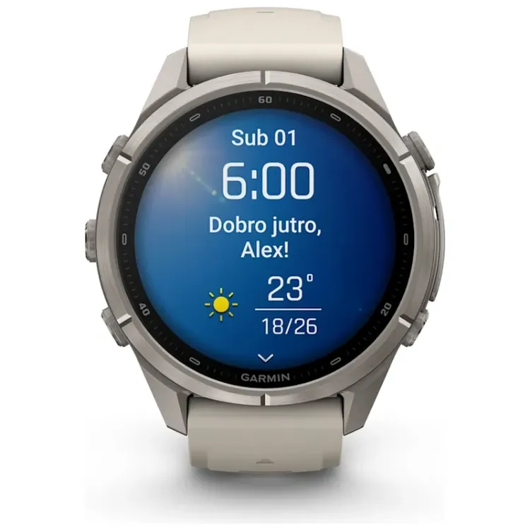 Alles GARMIN pametni sat FENIX 9 PRO 43mm Fog gray/Dark sandstone
