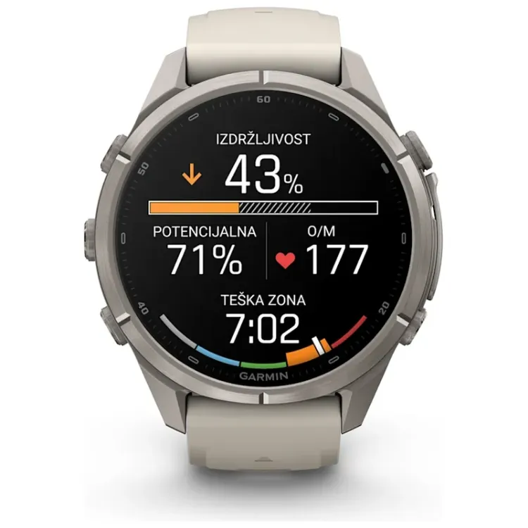 Alles GARMIN pametni sat FENIX 9 PRO INREACH 43mm Fog gray/Dark sandstone