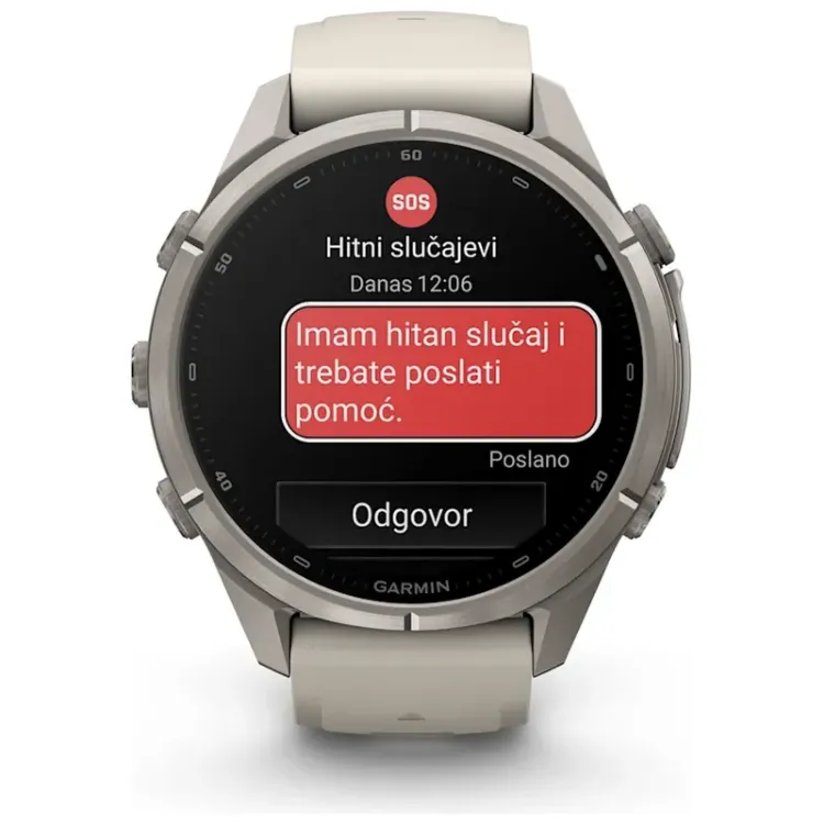 Alles GARMIN pametni sat FENIX 9 PRO INREACH 43mm Fog gray/Dark sandstone