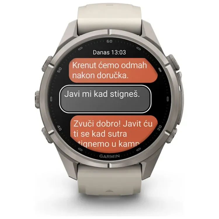 Alles GARMIN pametni sat FENIX 9 PRO INREACH 43mm Fog gray/Dark sandstone