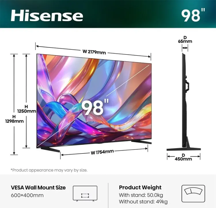 Alles HISENSE Hi-QLED TV 98E7S