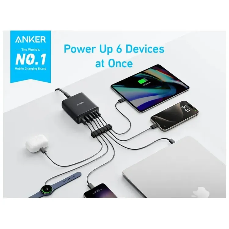 Alles ANKER punjač GaN 112W SMART DISPLAY 6-PORT