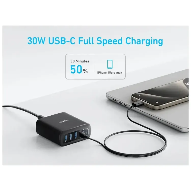 Alles ANKER punjač GaN 112W SMART DISPLAY 6-PORT