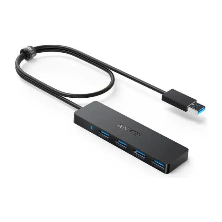 Alles ANKER USB 3.0 hub ULTRA SLIM 4-portni CRNI