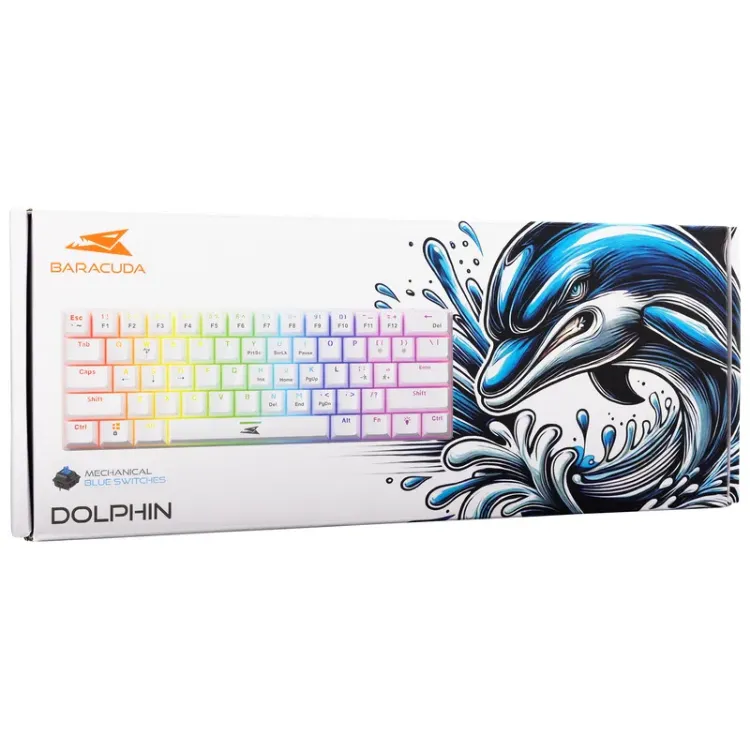 Alles BARACUDA tipkovnica gaming Dolphin BGK-03221 bijela blue switch