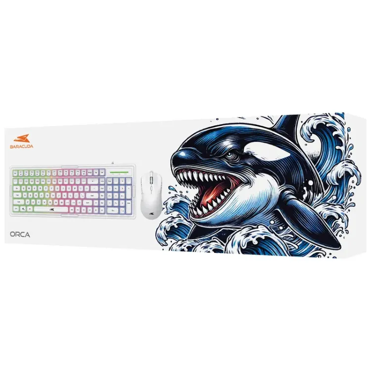 Alles BARACUDA tipkovnica + miš gaming Orca BGC-012 bijela