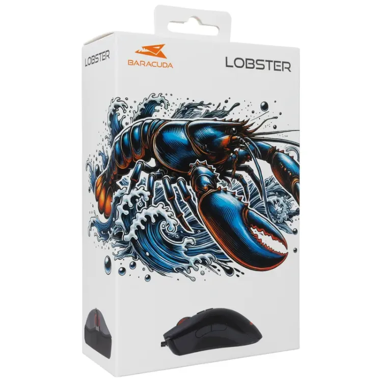 Alles BARACUDA miš gaming Lobster BGM-081 crni