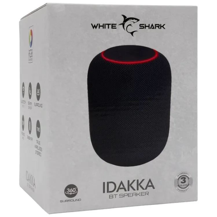 Alles WHITE SHARK bloetooth zvučnik prijenosni IDAKKA GBT-619 Crni