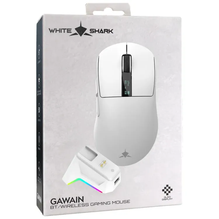Alles WHITE SHARK miš bežični WGM-5023 Gawain bijeli