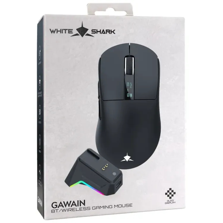 Alles WHITE SHARK miš bežični WGM-5023 Gawain crni