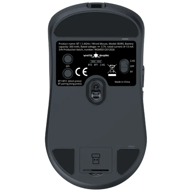 Alles WHITE SHARK miš bežični BORS WGM-5022 crni