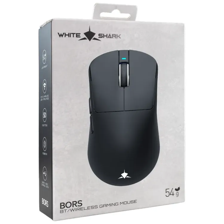 Alles WHITE SHARK miš bežični BORS WGM-5022 crni