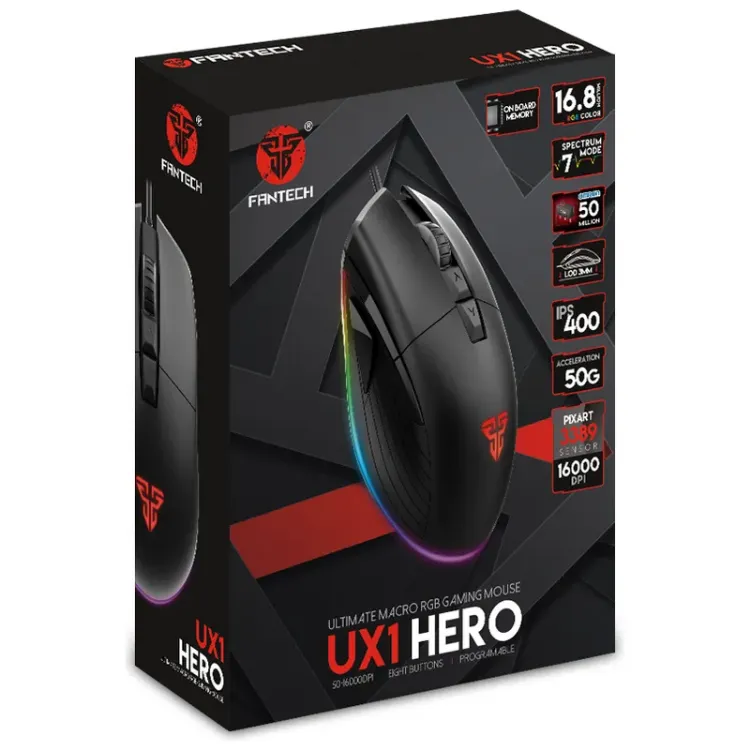 Alles FANTECH miš gaming HERO UX1 CRNI