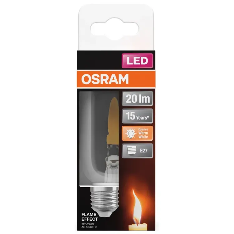 Alles OSRAM LED žarulja 1906 LED FLAME STICK 1W 818 Clear E27
