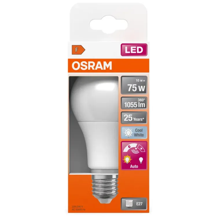 Alles OSRAM LED žarulja LED Star Classic A 75 Daylight Sensor 10W 840 Frosted E27