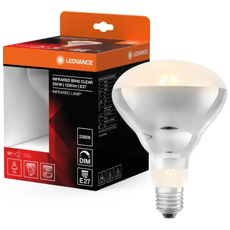 Alles LEDVANCE infracrvena žarulja Infrared BR40 250W 240V E27 CLEAR DIM