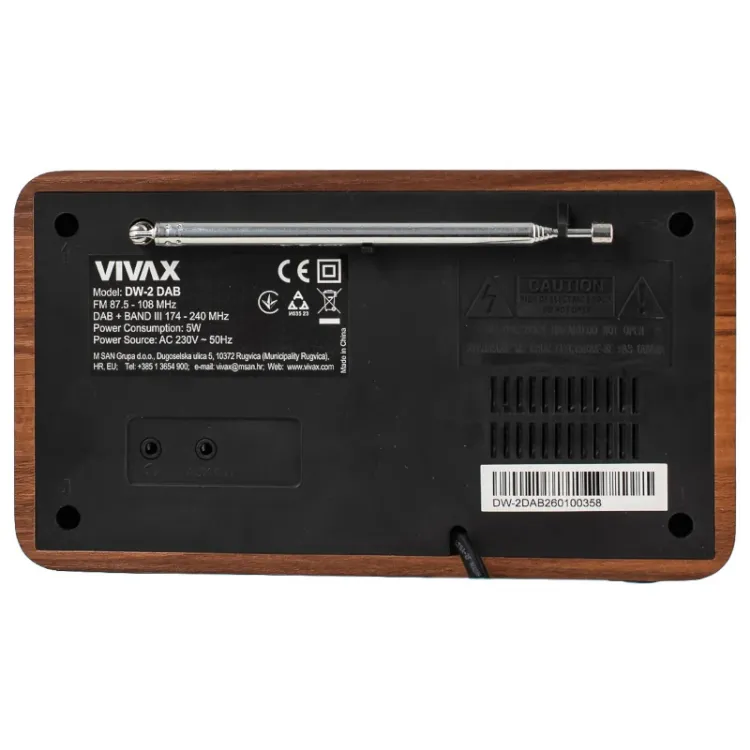 Alles VIVAX radio DW-2 DAB Walnut