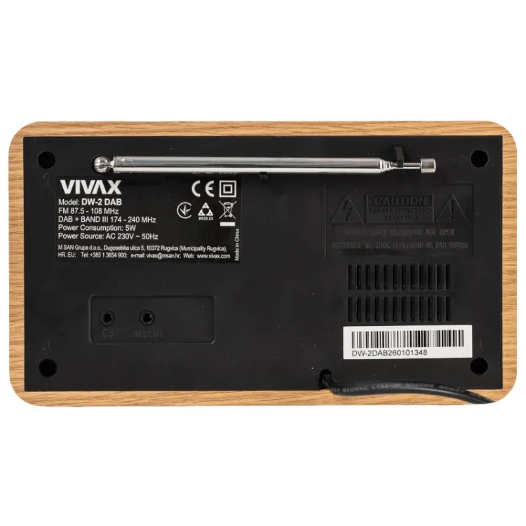 Alles VIVAX radio DW-2 DAB Oak